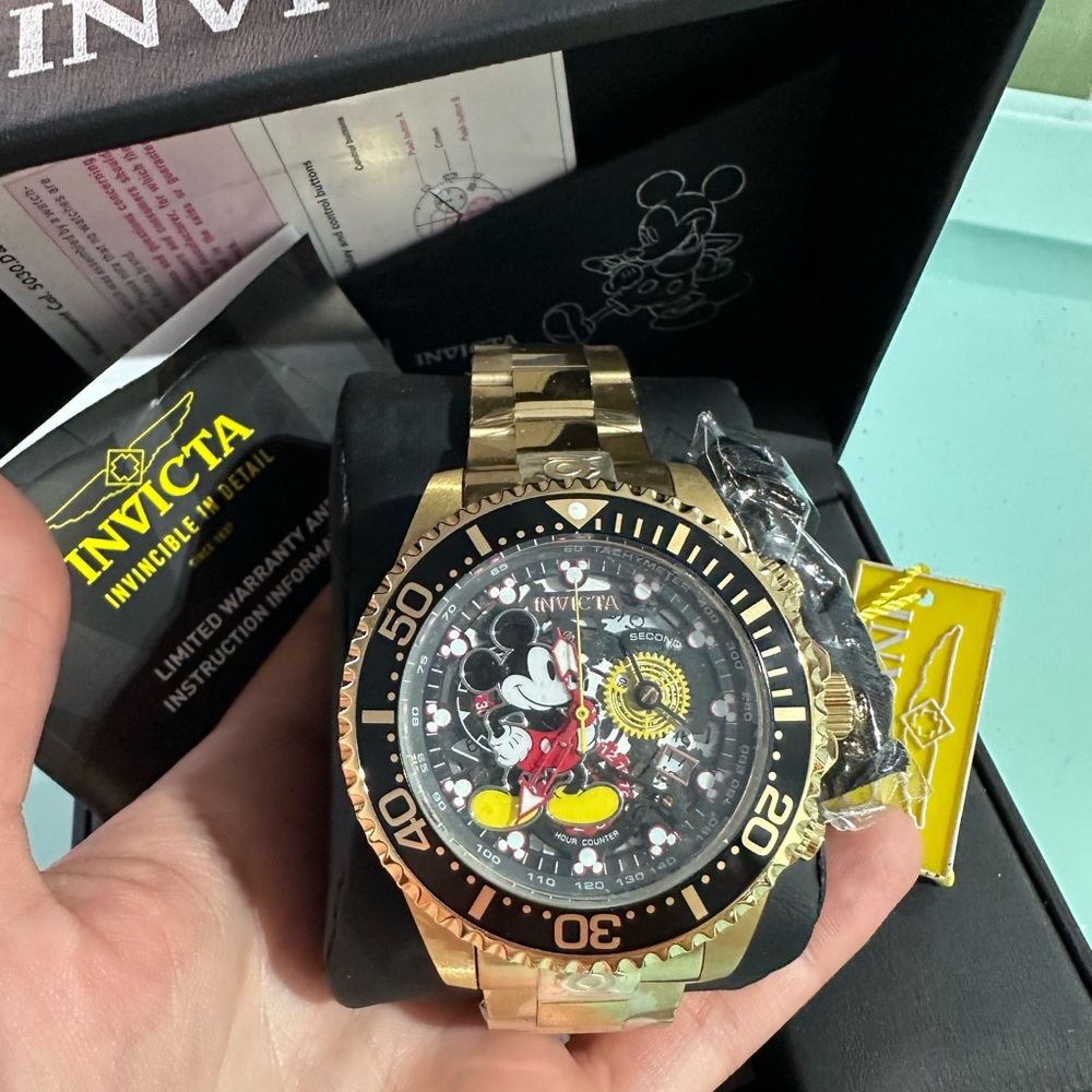 Invicta Gold and Black Luxury Watch
